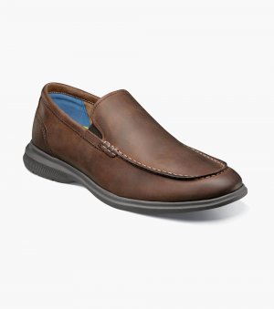 Florsheim Men's Hamptons Moc Toe Venetian Loafer - Brown CH