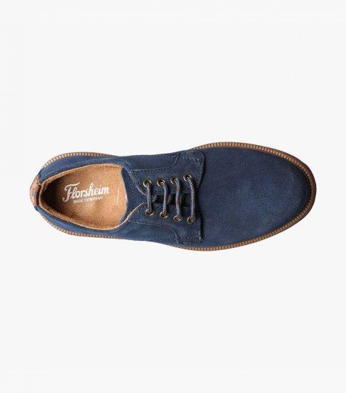 Florsheim Supacush Jr. Boys Plain Toe Oxford - Navy - Click Image to Close