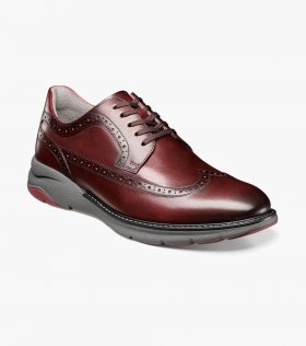 Florsheim Men's Frenzi Wingtip Oxford - Burgundy