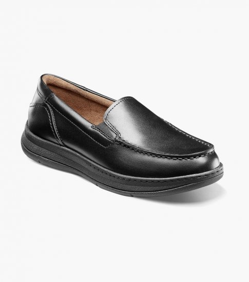 Florsheim Central Jr. Moc Toe Venetian Loafer - Black - Click Image to Close