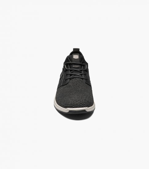 Florsheim Great Lakes Jr. Boys Knit Plain Toe Sneaker - Black - Click Image to Close