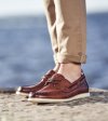 Florsheim Men's Atlantic Moc Toe Boat Shoe - Cognac