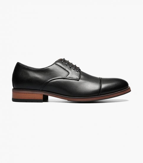 Florsheim Men's Blaze Cap Toe Oxford - Black - Click Image to Close