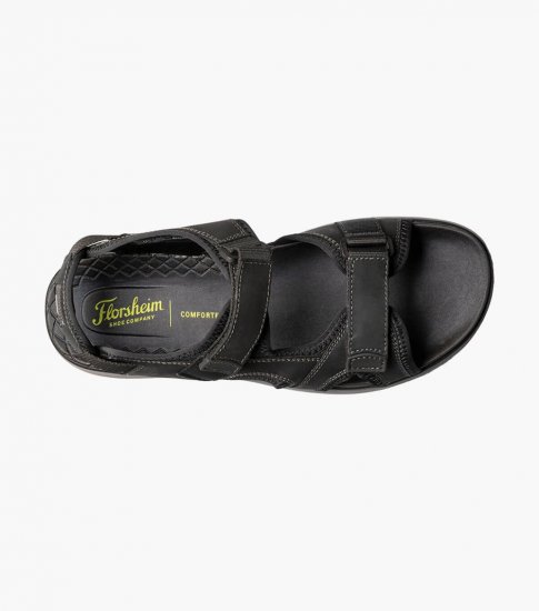 Florsheim Men's Venture River Sandal - Black CH - Click Image to Close