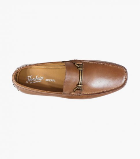 Florsheim Men's Dubino Moc Toe Bit Loafer - Cognac - Click Image to Close