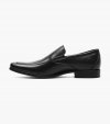 Florsheim Men's Postino Moc Toe Venetian Slip On - Black Smooth