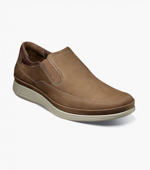 Florsheim Men's Motion Moc Toe Slip On - Mushroom - Click Image to Close