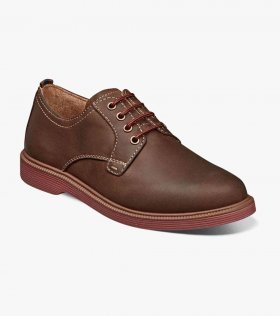 Florsheim Supacush Jr. Boys Plain Toe Oxford - Brown CH