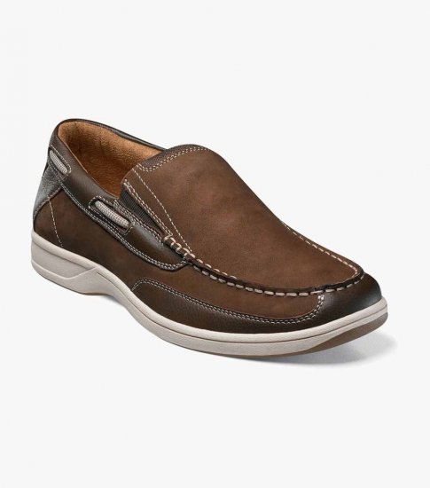 Florsheim Men's Lakeside Moc Toe Slip On - Brown - Click Image to Close