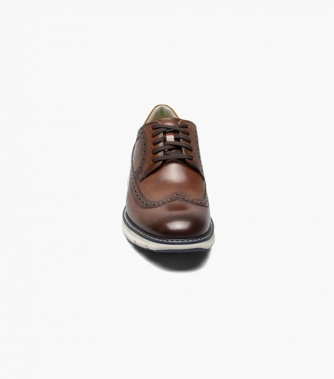 Florsheim Men's Frenzi Wingtip Oxford - Cognac Multi - Click Image to Close