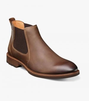 Florsheim Men's Lodge Plain Toe Gore Boot - Brown CH