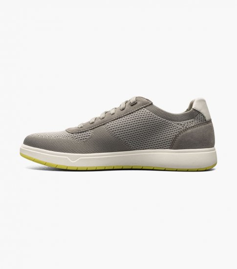 Florsheim Men's Heist Knit 6-Eye Lace To Toe Sneaker - Gray - Click Image to Close