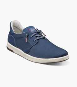 Florsheim Men's Crossover Canvas Plain Toe Slip On - Navy Florsheim Men's Crossover Canvas Plain Toe Slip On - Navy