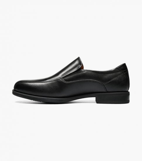 Florsheim Men's Midtown Bike Toe Slip On - Black - Click Image to Close