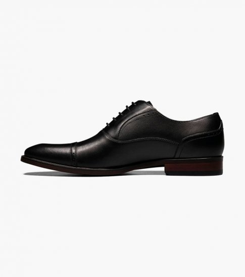 Florsheim Men's Sorrento Cap Toe Oxford - Black - Click Image to Close