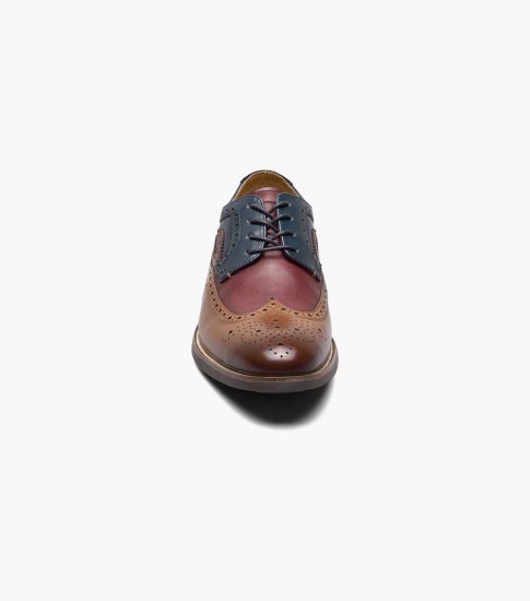 Florsheim Men's Uptown Spicy Wingtip Oxford - Cognac Multi - Click Image to Close