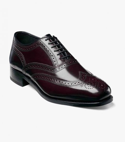 Florsheim Men's Lexington Wingtip Oxford - Burgundy - Click Image to Close