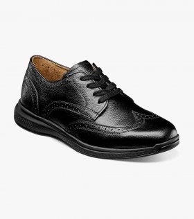 Florsheim Great Lakes Jr. Boys Wingtip Oxford - Black