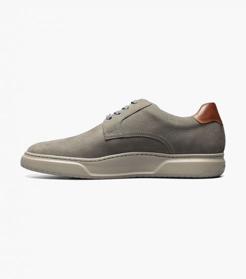 Florsheim Men's Premier Plain Toe Lace Up Sneaker - Gray - Click Image to Close