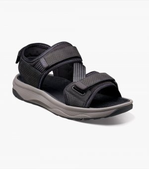 Florsheim Men's Tread Lite River Sandal - Black