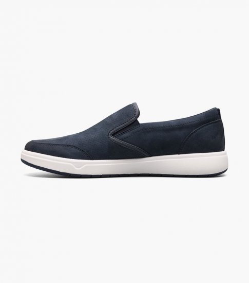 Florsheim Men's Heist Moc Toe Slip On Sneaker - Navy - Click Image to Close