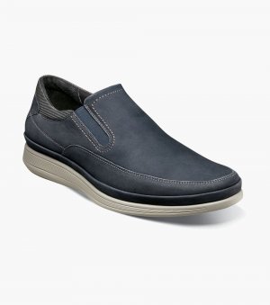 Florsheim Men's Motion Moc Toe Slip On - Navy Nubuck