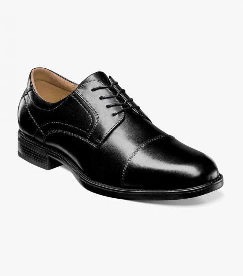 Florsheim Men's Center Cap Toe Oxford - Black - Click Image to Close