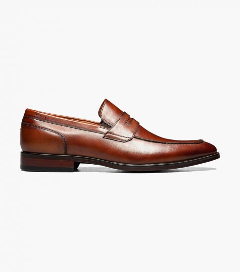 Florsheim Men's Sorrento Moc Toe Penny Loafer - Cognac - Click Image to Close