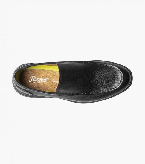 Florsheim Men's Hamptons Moc Toe Venetian Loafer - Black - Click Image to Close