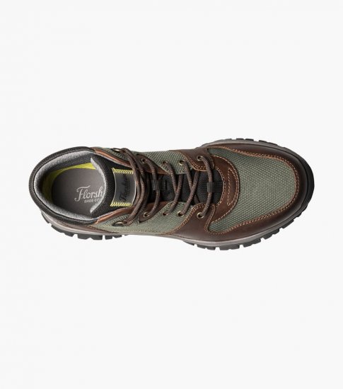 Florsheim Men's Xplor Moc Toe Hiker Boot - Green - Click Image to Close