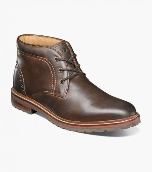 Florsheim Men's Fenway Plain Toe Chukka Boot - Brown CH - Click Image to Close