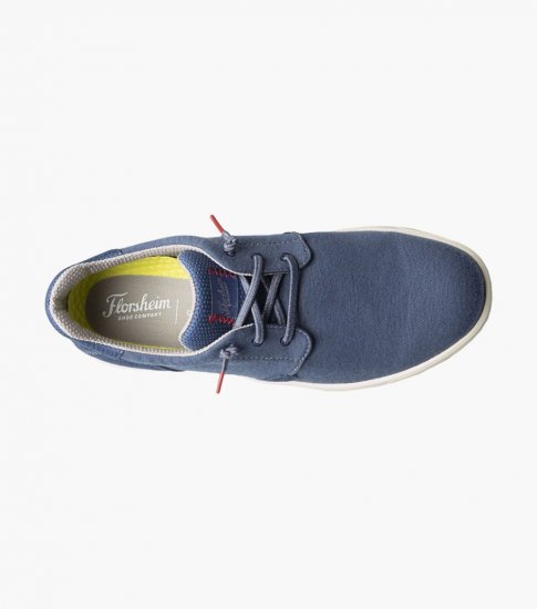 Florsheim Men's Crossover Canvas Plain Toe Slip On - Navy - Click Image to Close