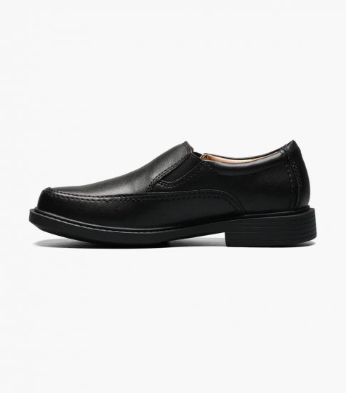 Florsheim Bogan Jr. II Boys Moc Toe Slip On - Black - Click Image to Close