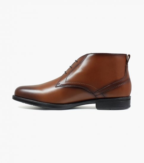 Florsheim Men's Medfield Plain Toe Chukka Boot - Cognac - Click Image to Close