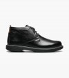 Florsheim Supacush Jr. Boys Plain Toe Chukka Boot - Black Tumbled