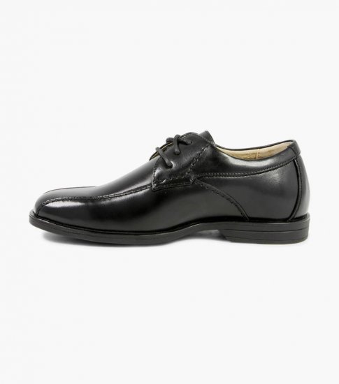 Florsheim Reveal Jr. Boys Bike Toe Oxford - Black - Click Image to Close