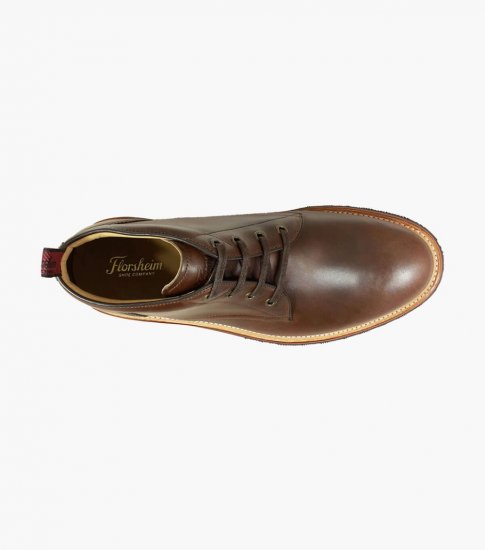 Florsheim Men's Foundry Plain Toe Chukka Boot - Brown - Click Image to Close