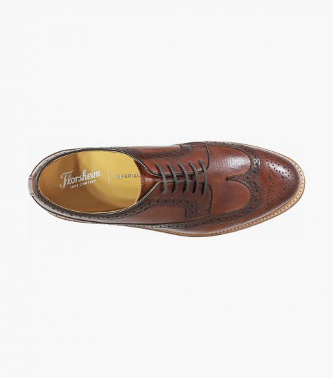 Florsheim Men's Kenmoor II Wingtip Oxford - Cognac - Click Image to Close