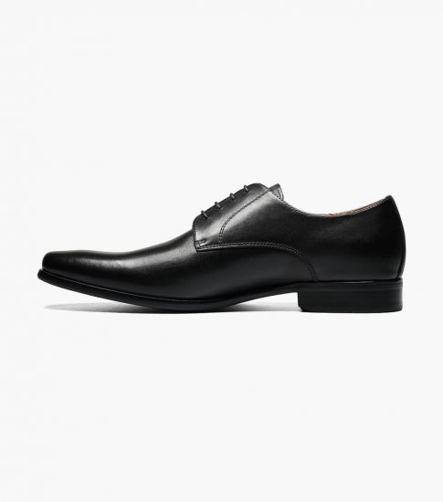 Florsheim Men's Postino Plain Toe Oxford - Black Smooth - Click Image to Close