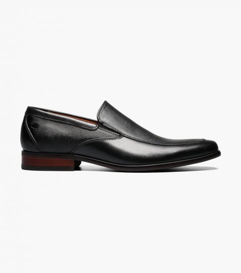 Florsheim Men's Postino Moc Toe Venetian Slip On - Black - Click Image to Close