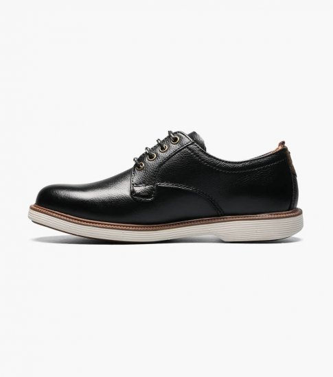 Florsheim Supacush Jr. Boys Plain Toe Oxford - Black - Click Image to Close