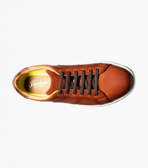 Florsheim Men's Crossover Lace To Toe Sneaker - Cognac - Click Image to Close