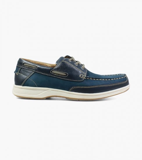 Florsheim Men's Lakeside Moc Toe Oxford - Navy - Click Image to Close