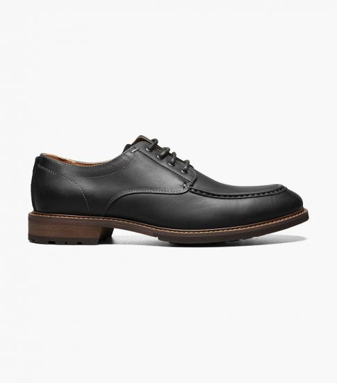 Florsheim Men's Lodge Moc Toe Oxford - Black CH - Click Image to Close