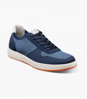 Florsheim Men's Heist Knit 6-Eye Lace To Toe Sneaker - Blue