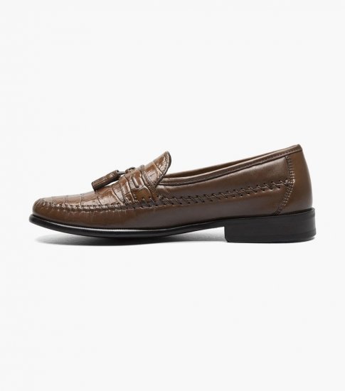 Florsheim Men's Pisa Moc Toe Tassel Loafer - Cognac - Click Image to Close