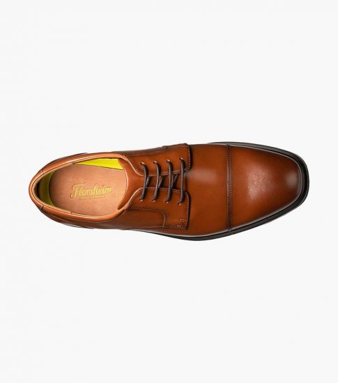 Florsheim Men's Forecast Waterproof Cap Toe Oxford - Cognac - Click Image to Close