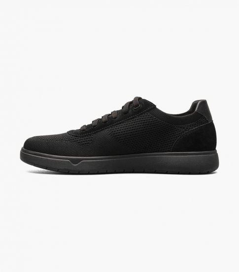 Florsheim Men's Heist Knit 6-Eye Lace To Toe Sneaker - Black - Click Image to Close