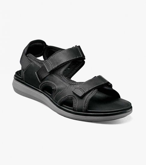 Florsheim Men's Venture River Sandal - Black CH - Click Image to Close