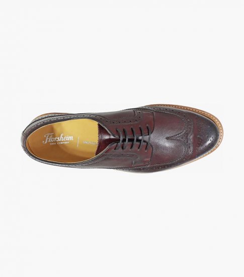 Florsheim Men's Kenmoor II Wingtip Oxford - Burgundy - Click Image to Close